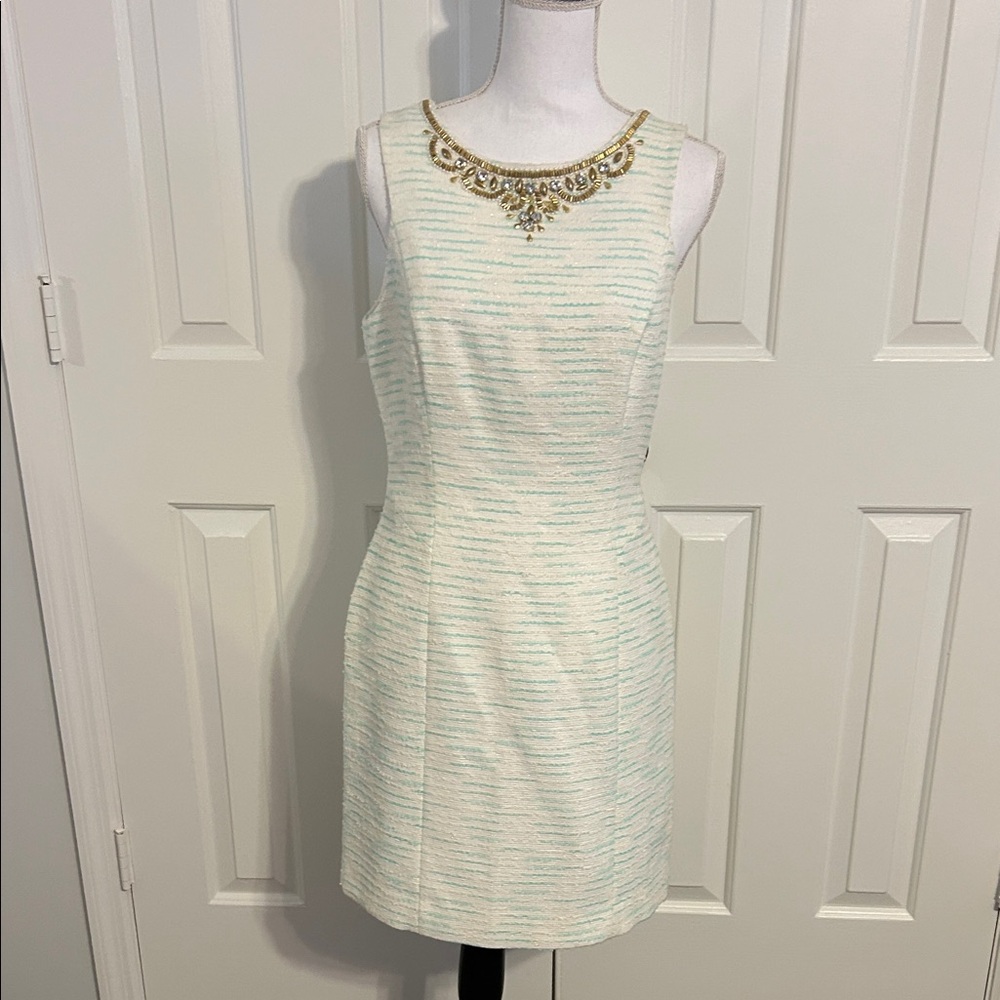 Lilly Pulitzer White and Gold Mini Dress